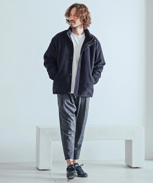 Magine(マージン)の「mj11738-Wool-Like Brushed Padded Stand Collar Blouson パデッドブルゾン(MGN-263-006)(ブルゾン・メンズ・ブラック/ネイビー/グレー系その他・44/46/48)」の9枚目の写真