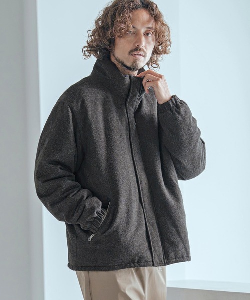 Magine(マージン)の「mj11738-Wool-Like Brushed Padded Stand Collar Blouson パデッドブルゾン(MGN-263-006)(ブルゾン・メンズ・ブラック/ネイビー/グレー系その他・44/46/48)」の11枚目の写真