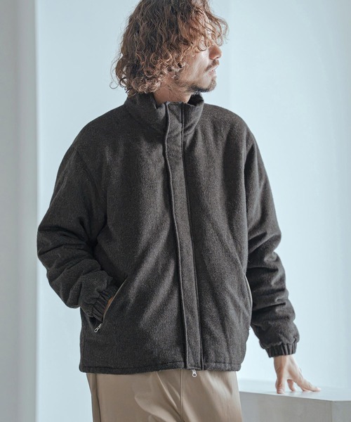 Magine(マージン)の「mj11738-Wool-Like Brushed Padded Stand Collar Blouson パデッドブルゾン(MGN-263-006)(ブルゾン・メンズ・ブラック/ネイビー/グレー系その他・44/46/48)」の12枚目の写真