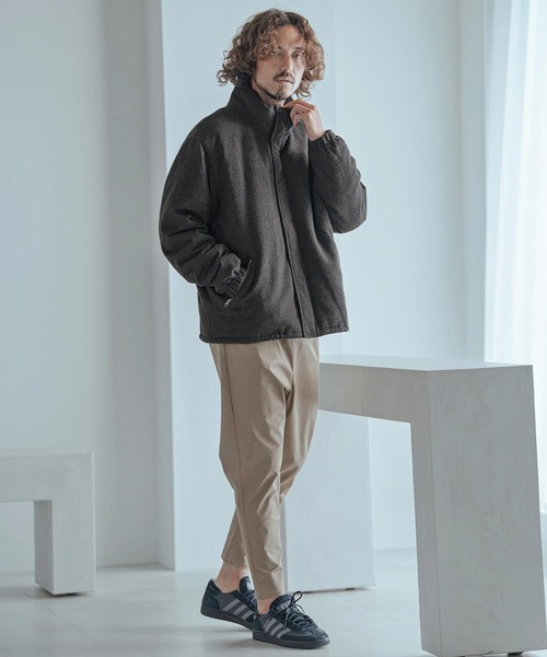 Magine(マージン)の「mj11738-Wool-Like Brushed Padded Stand Collar Blouson パデッドブルゾン(MGN-263-006)(ブルゾン・メンズ・ブラック/ネイビー/グレー系その他・44/46/48)」の14枚目の写真