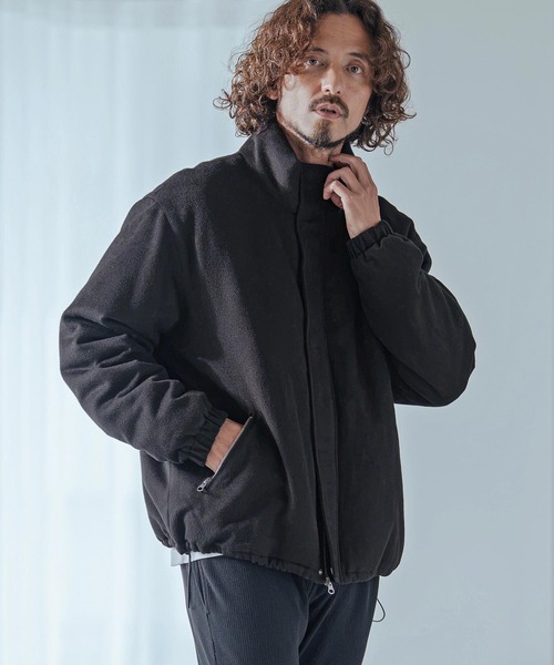 Magine(マージン)の「mj11738-Wool-Like Brushed Padded Stand Collar Blouson パデッドブルゾン(MGN-263-006)(ブルゾン・メンズ・ブラック/ネイビー/グレー系その他・44/46/48)」の18枚目の写真
