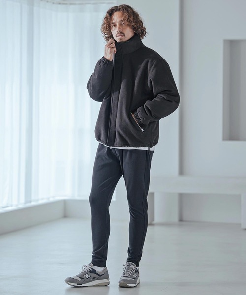 Magine(マージン)の「mj11738-Wool-Like Brushed Padded Stand Collar Blouson パデッドブルゾン(MGN-263-006)(ブルゾン・メンズ・ブラック/ネイビー/グレー系その他・44/46/48)」の21枚目の写真