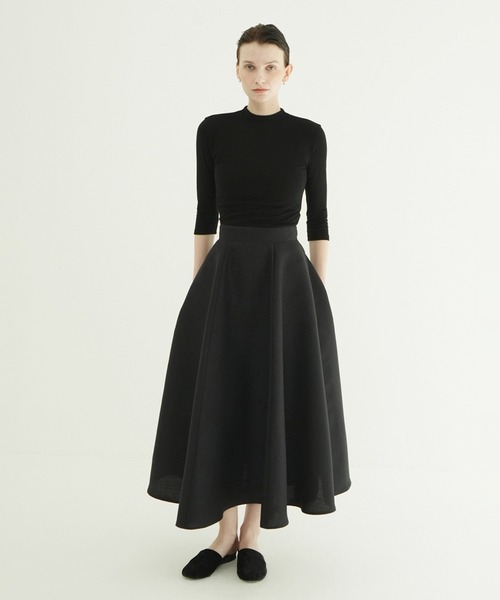 CLANE（クラネ）の「MOCK NECK MID SLEEVE TOPS（Tシャツ/カットソー・レディース・レッド/ブラック/ホワイト・1/2）」の12枚目の写真
