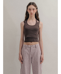 Layerd Halter Top_Brown