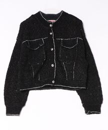 【W】【it】【PAMEO POSE】配色ニットジャケット