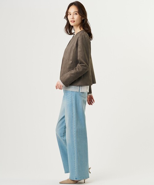 J.PRESS Ladies(J.プレス レディス)の「CLEAR LIGHT スエード ブルゾン(ブルゾン・レディース・ベージュ系/カーキ系・XS)」の9枚目の写真
