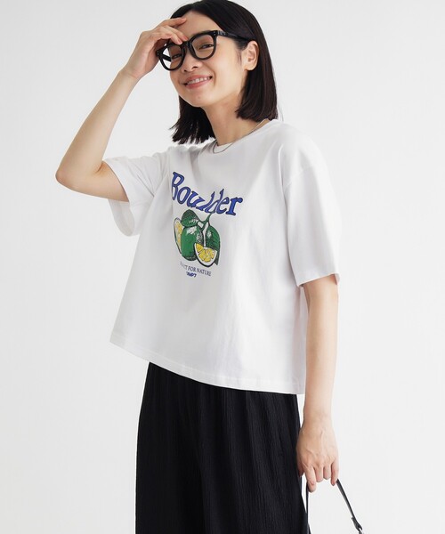 HONEYSUCKLE ROSE(ハニーサックルローズ)の「CAMP7(キャンプ7)プリントTシャツ(Tシャツ/カットソー・レディース・ベージュ/オフホワイト・04/05)」の3枚目の写真
