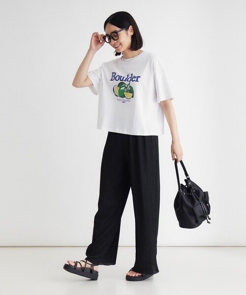 HONEYSUCKLE ROSE(ハニーサックルローズ)の「CAMP7(キャンプ7)プリントTシャツ(Tシャツ/カットソー・レディース・ベージュ/オフホワイト・04/05)」の6枚目の写真