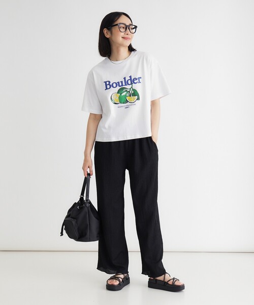 HONEYSUCKLE ROSE(ハニーサックルローズ)の「CAMP7(キャンプ7)プリントTシャツ(Tシャツ/カットソー・レディース・ベージュ/オフホワイト・04/05)」の7枚目の写真