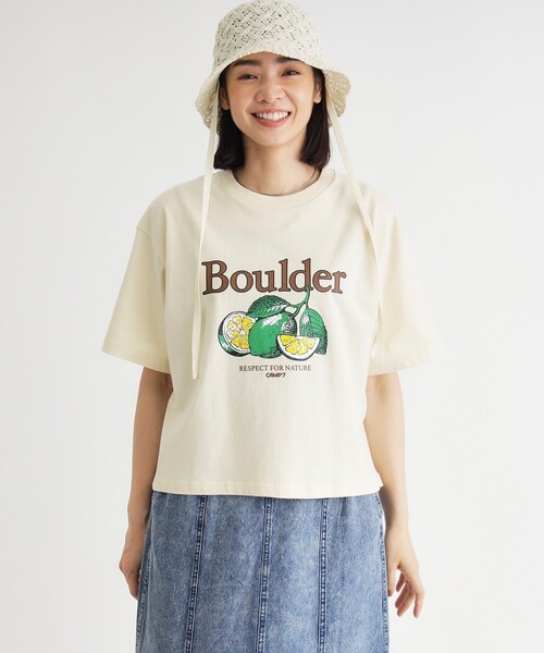 HONEYSUCKLE ROSE(ハニーサックルローズ)の「CAMP7(キャンプ7)プリントTシャツ(Tシャツ/カットソー・レディース・ベージュ/オフホワイト・04/05)」の8枚目の写真