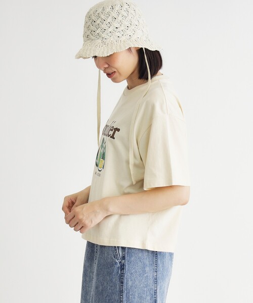 HONEYSUCKLE ROSE(ハニーサックルローズ)の「CAMP7(キャンプ7)プリントTシャツ(Tシャツ/カットソー・レディース・ベージュ/オフホワイト・04/05)」の9枚目の写真