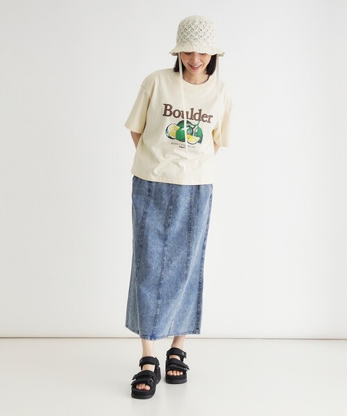 HONEYSUCKLE ROSE(ハニーサックルローズ)の「CAMP7(キャンプ7)プリントTシャツ(Tシャツ/カットソー・レディース・ベージュ/オフホワイト・04/05)」の11枚目の写真
