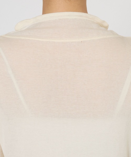 ＋81BRANCA（ハチイチブランカ）の「【81BRANCA / GENSEI×BABYLONE】シアーカーディガン（カーディガン/ボレロ・レディース・ブラック/ホワイト・フリー）」の5枚目の写真