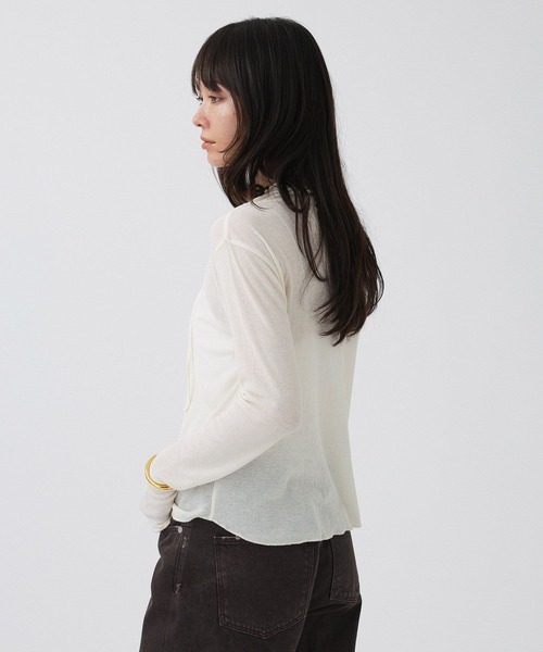＋81BRANCA（ハチイチブランカ）の「【81BRANCA / GENSEI×BABYLONE】シアーカーディガン（カーディガン/ボレロ・レディース・ブラック/ホワイト・フリー）」の20枚目の写真