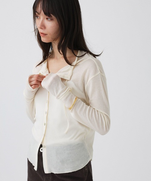 ＋81BRANCA（ハチイチブランカ）の「【81BRANCA / GENSEI×BABYLONE】シアーカーディガン（カーディガン/ボレロ・レディース・ブラック/ホワイト・フリー）」の22枚目の写真