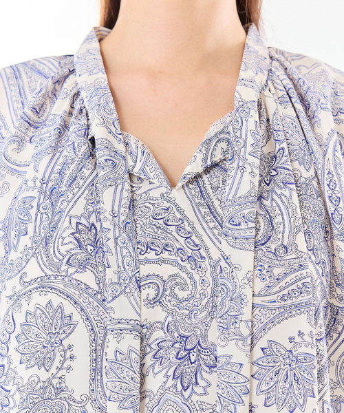 NARACAMICIE(ナラカミーチェ)の「【NARACAMICIE】ペイズリー柄ドッキングリボンカットソー(Tシャツ/カットソー・レディース・ブラック/ホワイト・M/XL)」の14枚目の写真