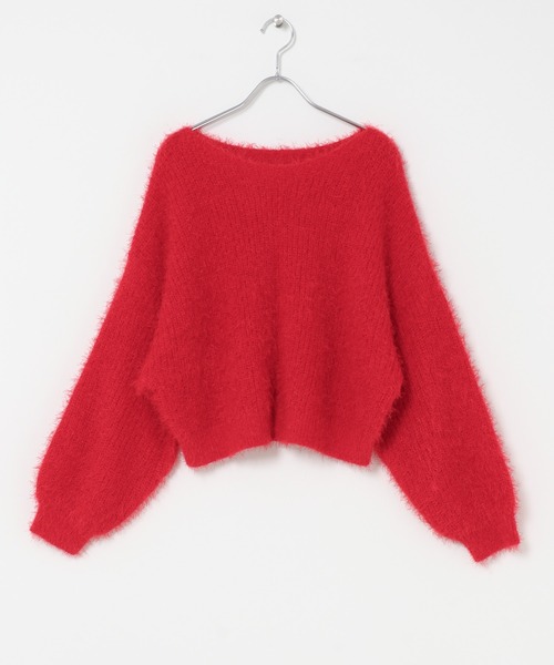 ITEMS URBANRESEARCH(アイテムズ アーバンリサーチ)の「シャギーボリュームスリーブニット(ニット/セーター・レディース・レッド/オフホワイト/ブラウン/ネイビー・FREE)」の20枚目の写真