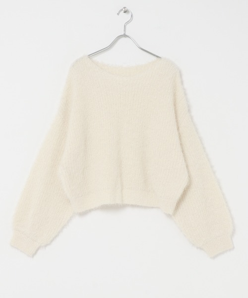 ITEMS URBANRESEARCH(アイテムズ アーバンリサーチ)の「シャギーボリュームスリーブニット(ニット/セーター・レディース・レッド/オフホワイト/ブラウン/ネイビー・FREE)」の22枚目の写真