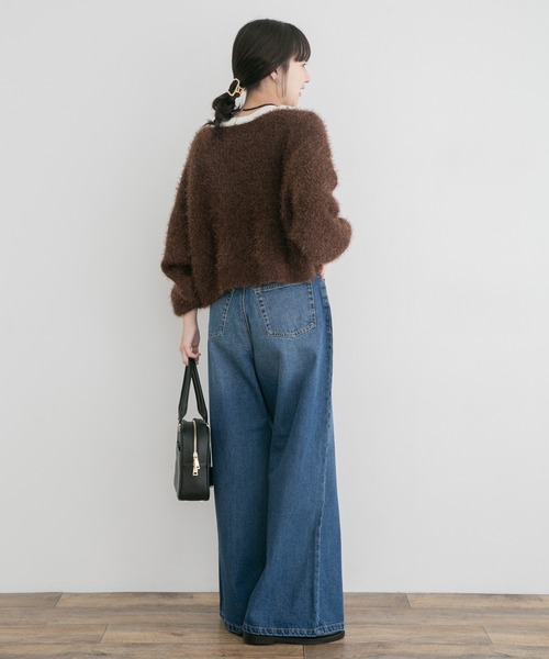 ITEMS URBANRESEARCH(アイテムズ アーバンリサーチ)の「シャギーボリュームスリーブニット(ニット/セーター・レディース・レッド/オフホワイト/ブラウン/ネイビー・FREE)」の19枚目の写真