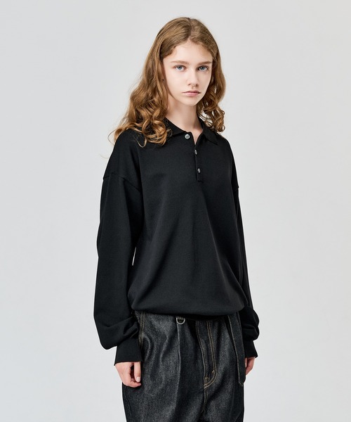 WETTEMPT(ウィテンプト)の「HIGH GAUGE L/S KNIT POLO / ハイゲージL/Sニットポロ(ニット/セーター・メンズ・グレー/ブラック・SMALL/MEDIUM/LARGE)」の22枚目の写真