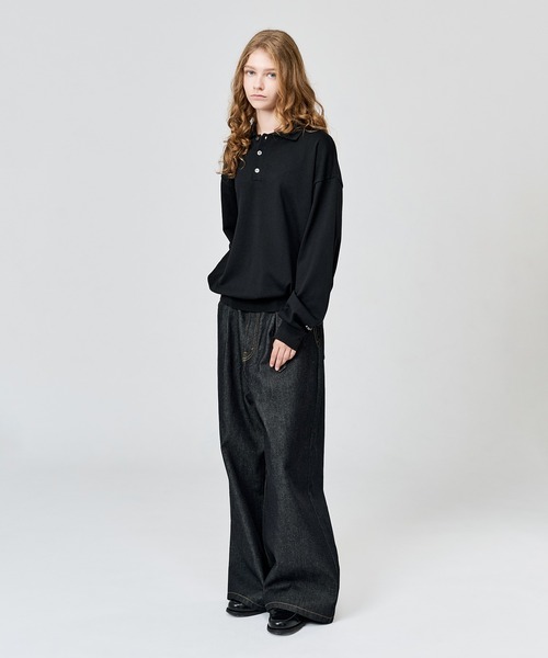 WETTEMPT(ウィテンプト)の「HIGH GAUGE L/S KNIT POLO / ハイゲージL/Sニットポロ(ニット/セーター・メンズ・グレー/ブラック・SMALL/MEDIUM/LARGE)」の14枚目の写真