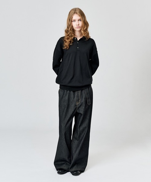 WETTEMPT(ウィテンプト)の「HIGH GAUGE L/S KNIT POLO / ハイゲージL/Sニットポロ(ニット/セーター・メンズ・グレー/ブラック・SMALL/MEDIUM/LARGE)」の18枚目の写真