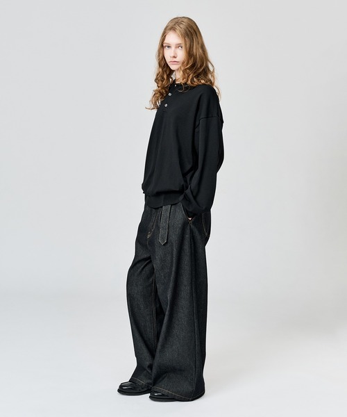 WETTEMPT(ウィテンプト)の「HIGH GAUGE L/S KNIT POLO / ハイゲージL/Sニットポロ(ニット/セーター・メンズ・グレー/ブラック・SMALL/MEDIUM/LARGE)」の8枚目の写真