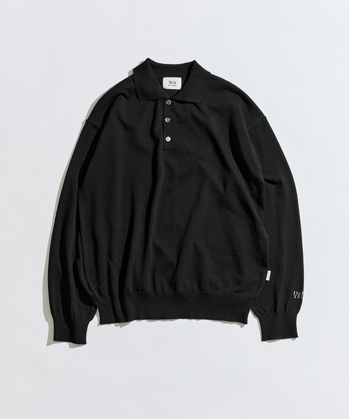 WETTEMPT(ウィテンプト)の「HIGH GAUGE L/S KNIT POLO / ハイゲージL/Sニットポロ(ニット/セーター・メンズ・グレー/ブラック・SMALL/MEDIUM/LARGE)」の19枚目の写真