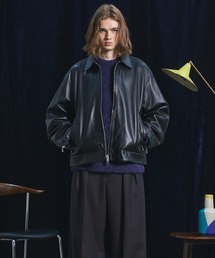 MAISON SPECIAL（メゾンスペシャル）の「《UNISEX》Sheep Leather Prime-Over Single Riders Collared Jacket シープレザープライムオーバーシングルライダースジャケット【MAISON SPECIAL メゾンスペシャル】（ライダースジャケット）」