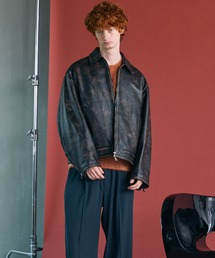 MAISON SPECIAL（メゾンスペシャル）の「《UNISEX》Sheep Leather Prime-Over Single Riders Collared Jacket シープレザープライムオーバーシングルライダースジャケット【MAISON SPECIAL メゾンスペシャル】（ライダースジャケット）」