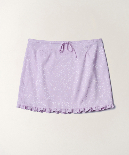 TTUDEMENT（トュードメント）の「SATIN FRILLED MINI SKIRT_LAVENDER（スカート・レディース・その他・SMALL/MEDIUM）」の3枚目の写真