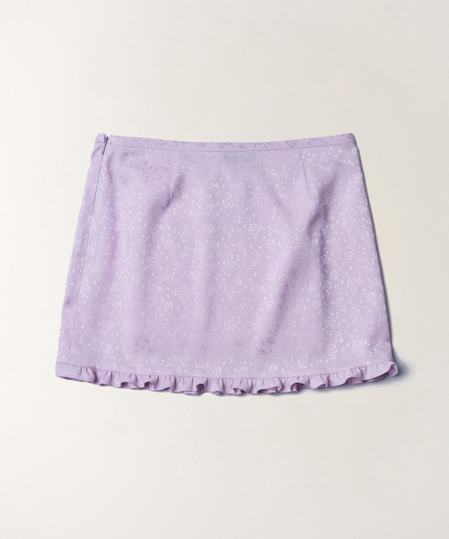 TTUDEMENT（トュードメント）の「SATIN FRILLED MINI SKIRT_LAVENDER（スカート・レディース・その他・SMALL/MEDIUM）」の4枚目の写真