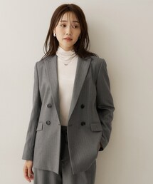 【セットアップ可/秋羽織り】ウールダブルジャケット