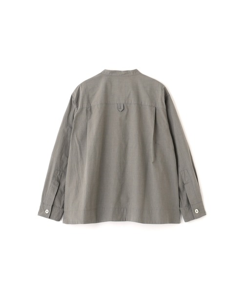 MHL.(エムエイチエル)の「END ON END WEAVE COTTON(シャツ/ブラウス・レディース・モカ/セージグリーン・1/2)」の11枚目の写真