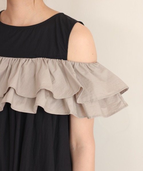 BIRTHDAY BASH(バースデイバッシュ)の「3WAY FRILL SUMMER NS DRESS(3ウェイフリルサマードレス)(ワンピース・レディース・ブラック/ブルー・S/M)」の13枚目の写真