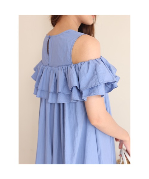BIRTHDAY BASH(バースデイバッシュ)の「3WAY FRILL SUMMER NS DRESS(3ウェイフリルサマードレス)(ワンピース・レディース・ブラック/ブルー・S/M)」の12枚目の写真