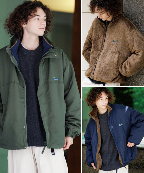 FREAK'S STORE(フリークスストア)の「限定展開 リバーシブルライナーセット 4way スタンドカラー ブルゾン / ナイロンフリース ライナーセット / 2枚セット(ブルゾン・メンズ・チャコールグレー/ブラック/ベージュ/ネイビー/オリーブ/ナチュラル・SMALL/MEDIUM/LARGE)」の5枚目の写真