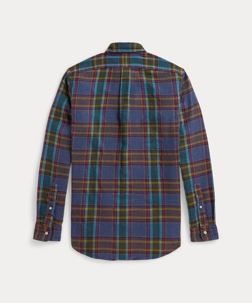 POLO RALPH LAUREN(ポロ ラルフ ローレン)の「クラシック フィット チェック ブラッシュド フランネル シャツ(シャツ/ブラウス・メンズ・ブルー・L/M/S/XL/XS)」の5枚目の写真