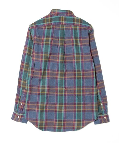 POLO RALPH LAUREN(ポロ ラルフ ローレン)の「クラシック フィット チェック ブラッシュド フランネル シャツ(シャツ/ブラウス・メンズ・ブルー・L/M/S/XL/XS)」の4枚目の写真