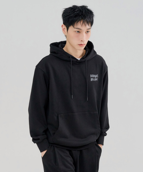 CHASECULT(チェイスカルト)の「ユニセックス グラフィティ フードTシャツ-FERU5116B03(パーカー・レディース・ブラック・100/105/110/95/90)」の2枚目の写真