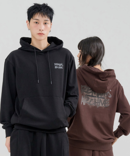 CHASECULT(チェイスカルト)の「ユニセックス グラフィティ フードTシャツ-FERU5116B03(パーカー・レディース・ブラック・100/105/110/95/90)」の3枚目の写真