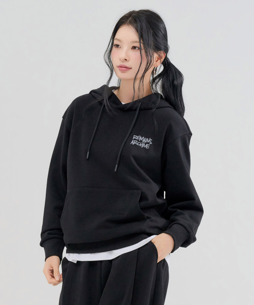 CHASECULT(チェイスカルト)の「ユニセックス グラフィティ フードTシャツ-FERU5116B03(パーカー・レディース・ブラック・100/105/110/95/90)」の5枚目の写真