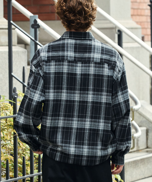 HECT(ヘクト)の「【HECT】Madras Check Box Fit Drawcord Shirt / マドラスチェック ボックスシルエット ドローコード ネルシャツ<保温>(シャツ/ブラウス・メンズ・ネイビー系/ブラウン系/ブラック系/ブルー系・L/M/S)」の9枚目の写真