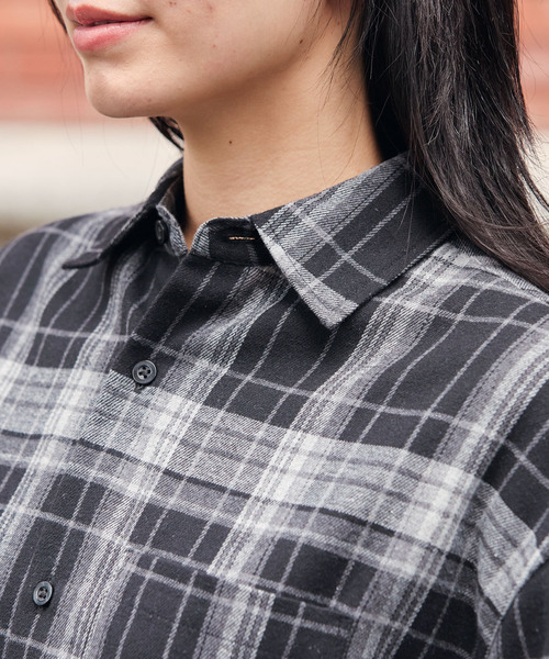 HECT(ヘクト)の「【HECT】Madras Check Box Fit Drawcord Shirt / マドラスチェック ボックスシルエット ドローコード ネルシャツ<保温>(シャツ/ブラウス・メンズ・ネイビー系/ブラウン系/ブラック系/ブルー系・L/M/S)」の19枚目の写真