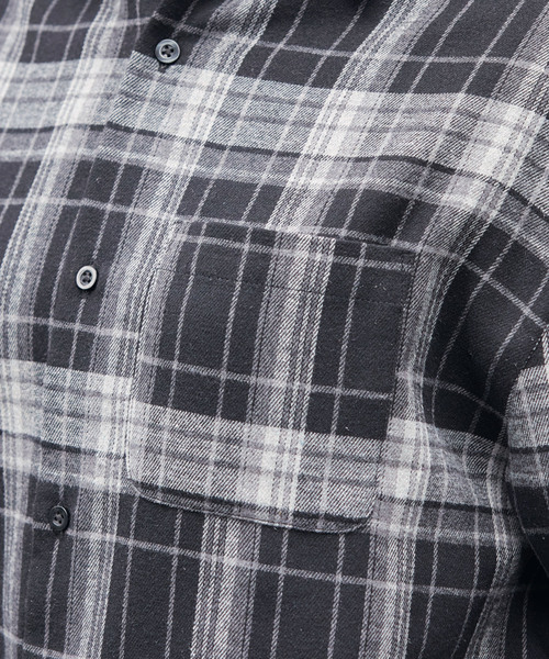 HECT(ヘクト)の「【HECT】Madras Check Box Fit Drawcord Shirt / マドラスチェック ボックスシルエット ドローコード ネルシャツ<保温>(シャツ/ブラウス・メンズ・ネイビー系/ブラウン系/ブラック系/ブルー系・L/M/S)」の20枚目の写真