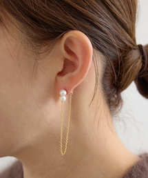 jour couture / ジュール クチュール パールチェーンピアス