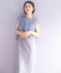kaene フラッフィーフラワーコンビドレス