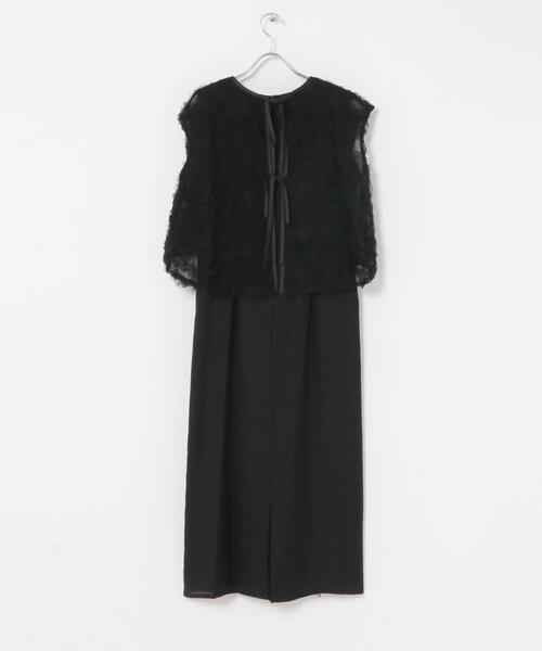 URBAN RESEARCH ROSSO WOMEN(アーバンリサーチ ロッソ)の「kaene フラッフィーフラワーコンビドレス(ワンピース・レディース・ライトブルー/ブラック/ピンク系その他・36)」の5枚目の写真