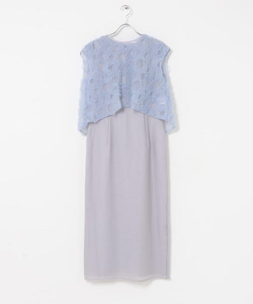 URBAN RESEARCH ROSSO WOMEN(アーバンリサーチ ロッソ)の「kaene フラッフィーフラワーコンビドレス(ワンピース・レディース・ライトブルー/ブラック/ピンク系その他・36)」の16枚目の写真