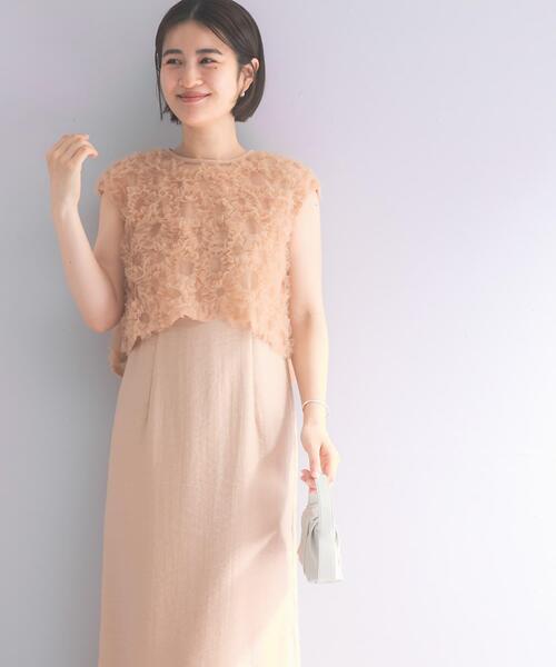 URBAN RESEARCH ROSSO WOMEN(アーバンリサーチ ロッソ)の「kaene フラッフィーフラワーコンビドレス(ワンピース・レディース・ライトブルー/ブラック/ピンク系その他・36)」の19枚目の写真